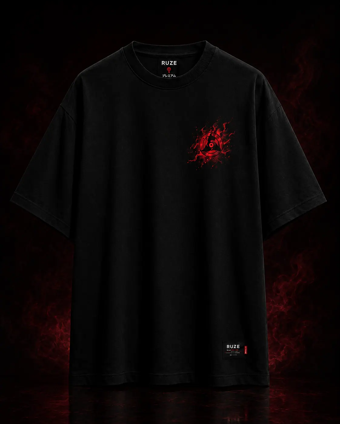 RUZE Itachi Shadow Oversized Tee model view