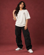 Unbroken Signal off-white oversized T-shirt front — RUZE