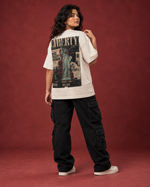 RUZE torch chest detail on Unbroken Signal T-shirt