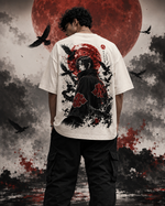RUZE Crimson Veil oversized T-shirt red and black back artwork hero