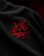 RUZE Shadow Speaks red chest embroidery detail close-up