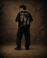 Stand Unmoved oversized T-shirt back Liberty editorial graphic