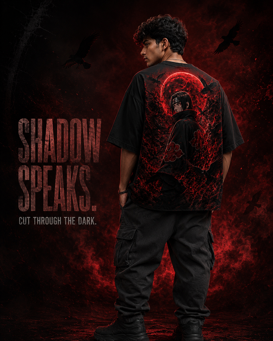 RUZE Shadow Speaks black oversized T-shirt hero campaign editorial