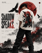 RUZE Crimson Veil off-white oversized T-shirt front campaign view